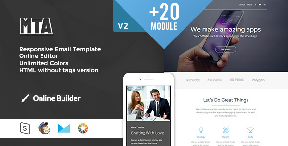 MTA  - Modern Email Template + Online Access