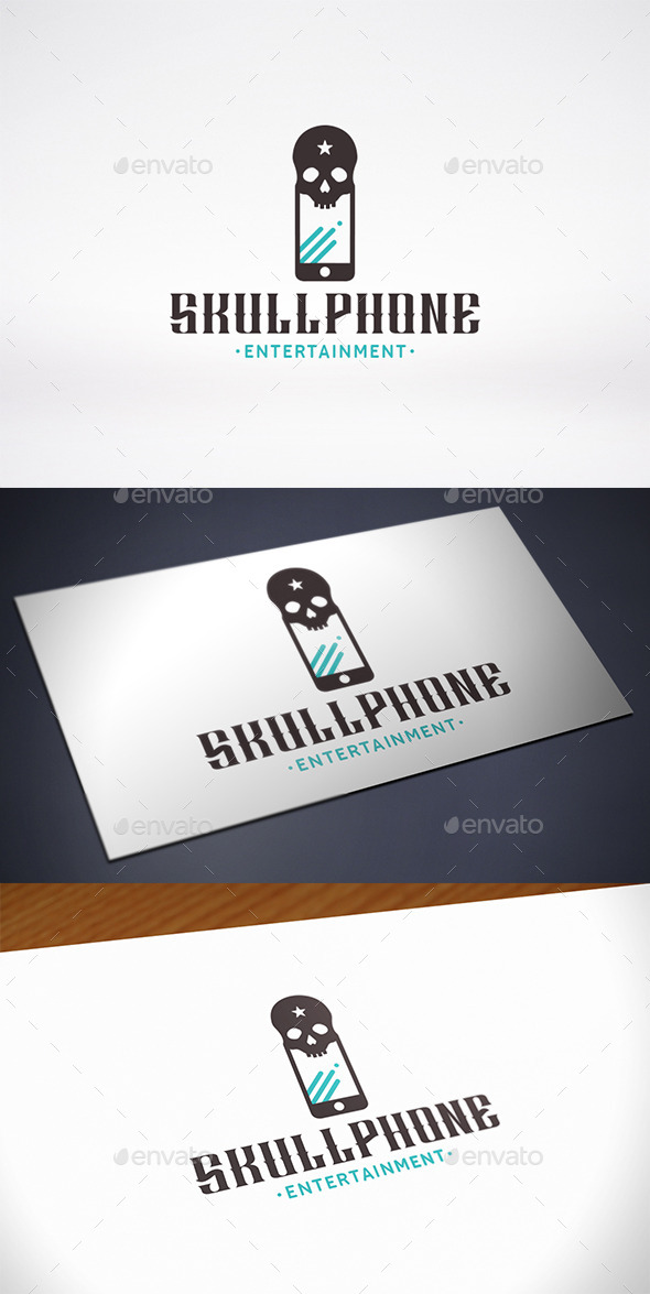 GraphicRiver Skull Phone Logo Template 11515350 GraphicRiver Skull Phone Logo Template 11515350