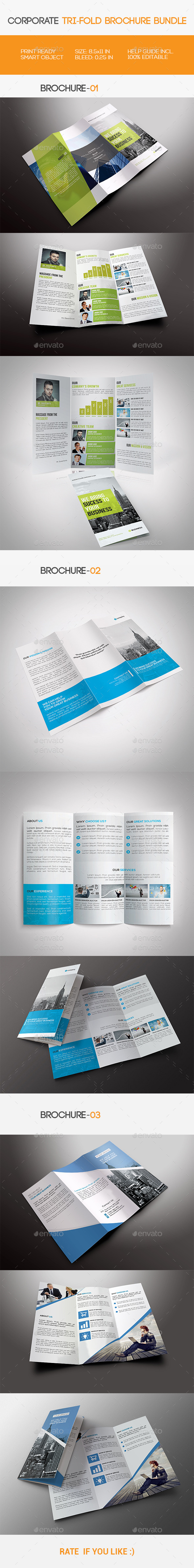 GraphicRiver Corporate Tri-fold Brochure Bundle 11515532 GraphicRiver Corporate Tri-fold Brochure Bundle 11515532