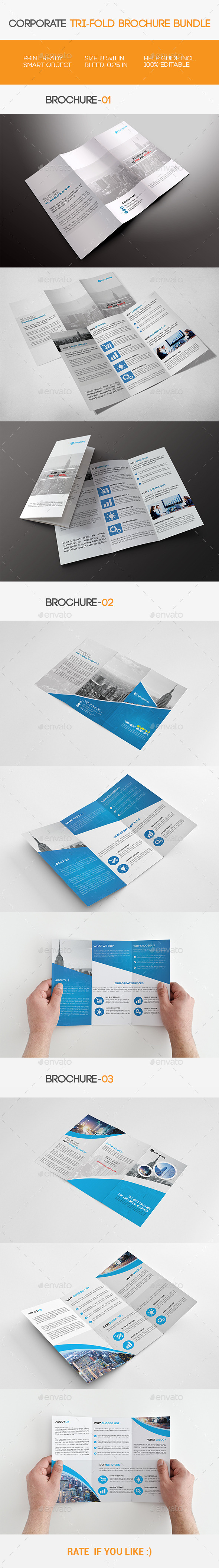 GraphicRiver Corporate Tri-fold Brochure Bundle 11515699 GraphicRiver Corporate Tri-fold Brochure Bundle 11515699