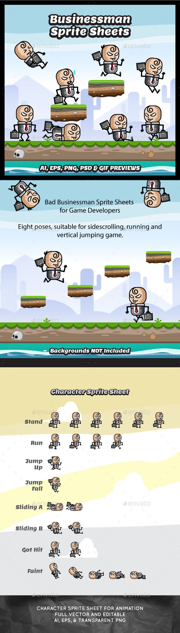 GraphicRiver Evil Businessman Game Character Sprite Sheets 11515897 GraphicRiver Evil Businessman Game Character Sprite Sheets 11515897