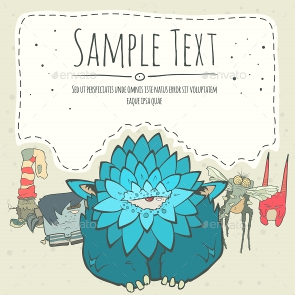 GraphicRiver Doodle Monster Greeteng Or Invitation Card 11522223 GraphicRiver Doodle Monster Greeteng Or Invitation Card 11522223