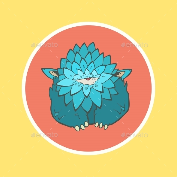 GraphicRiver Cartoon Blue Thick Monster With One Eye In Circle 11522224 GraphicRiver Cartoon Blue Thick Monster With One Eye In Circle 11522224