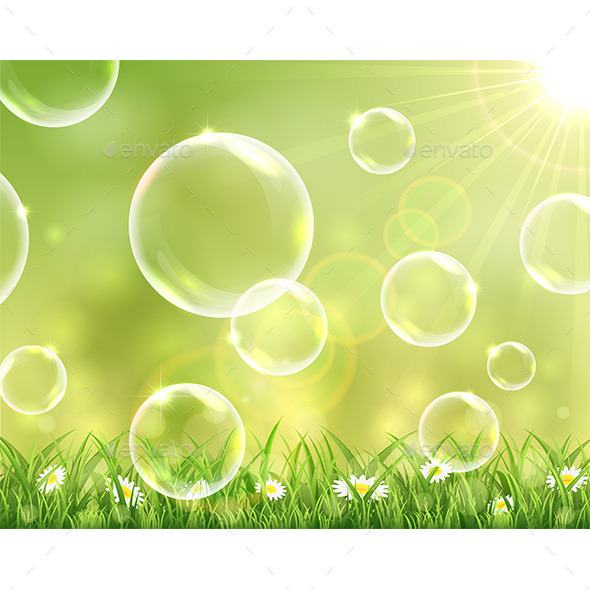 GraphicRiver Sunny Background with Flying Bubbles 11523327 GraphicRiver Sunny Background with Flying Bubbles 11523327