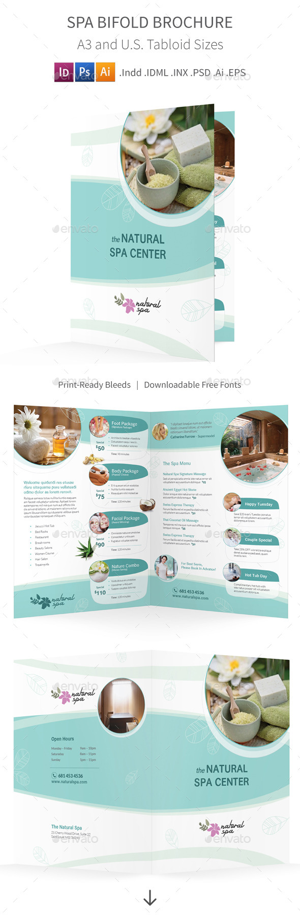 GraphicRiver Spa Bifold Halffold Brochure 11523649 GraphicRiver Spa Bifold Halffold Brochure 11523649