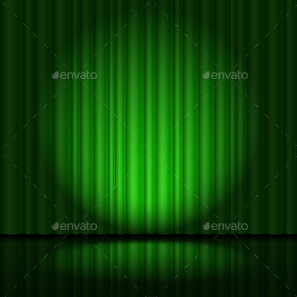 GraphicRiver Stage with Green Curtain 11524543 GraphicRiver Stage with Green Curtain 11524543