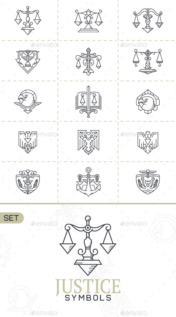 GraphicRiver Justice Symbols Set 11525747 GraphicRiver Justice Symbols Set 11525747