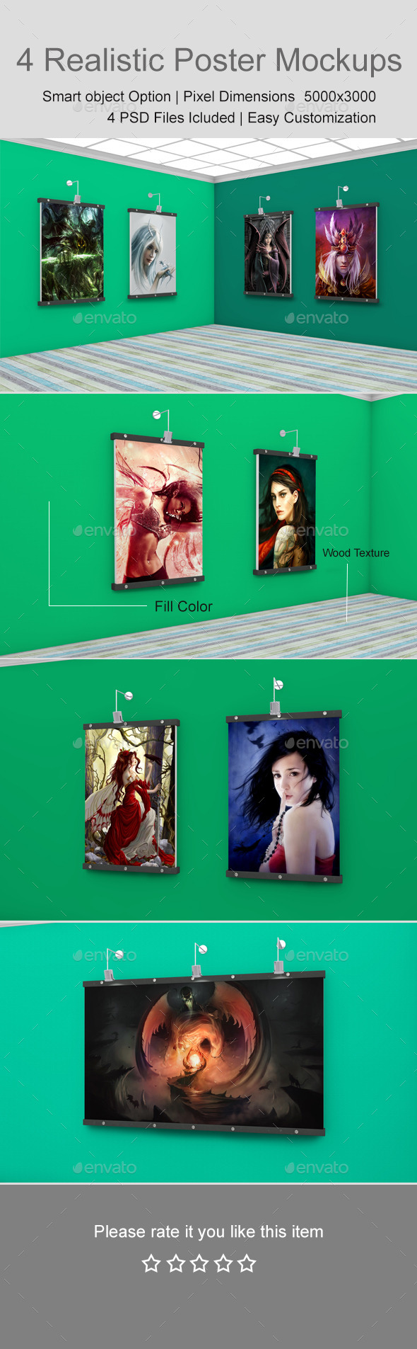 GraphicRiver 4 Realistic Poster Mockups 11526617 GraphicRiver 4 Realistic Poster Mockups 11526617