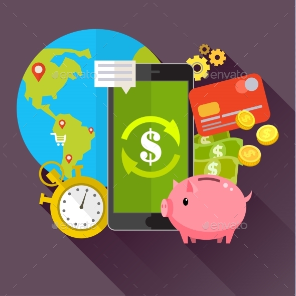 GraphicRiver Concept For Mobile Banking 11527283 GraphicRiver Concept For Mobile Banking 11527283