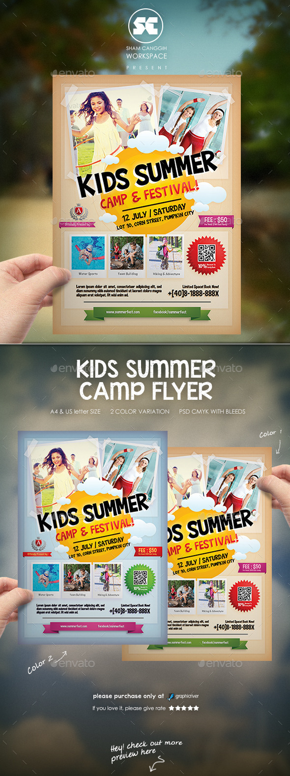 GraphicRiver Kids Summer Camp Flyer 11527290 GraphicRiver Kids Summer Camp Flyer 11527290