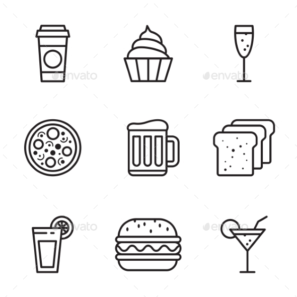 GraphicRiver Vector Food Icons Set 11530264 GraphicRiver Vector Food Icons Set 11530264