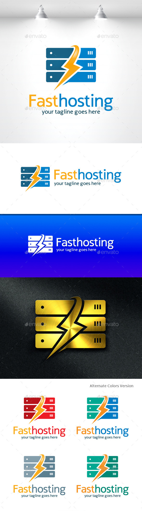 GraphicRiver Fast Hosting Logo 11531447 GraphicRiver Fast Hosting Logo 11531447
