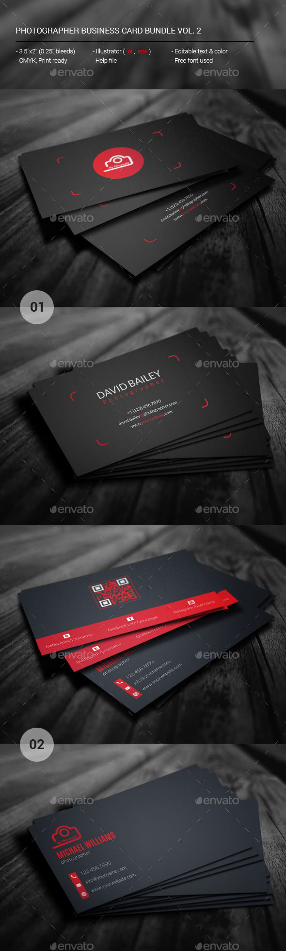 GraphicRiver Photographer Business Card Bundle Vol.02 11531515 GraphicRiver Photographer Business Card Bundle Vol.02 11531515