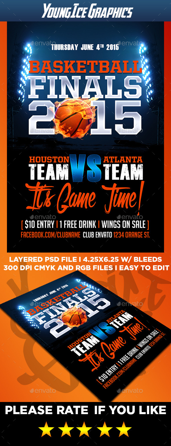 GraphicRiver Basketball Finals Flyer Template 11531991 GraphicRiver Basketball Finals Flyer Template 11531991