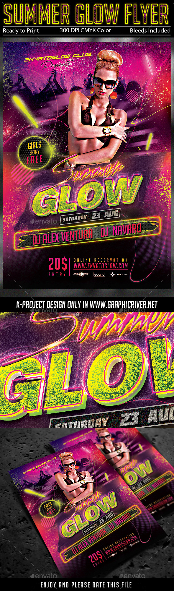 GraphicRiver Summer Glow Party Flyer 11539022 GraphicRiver Summer Glow Party Flyer 11539022