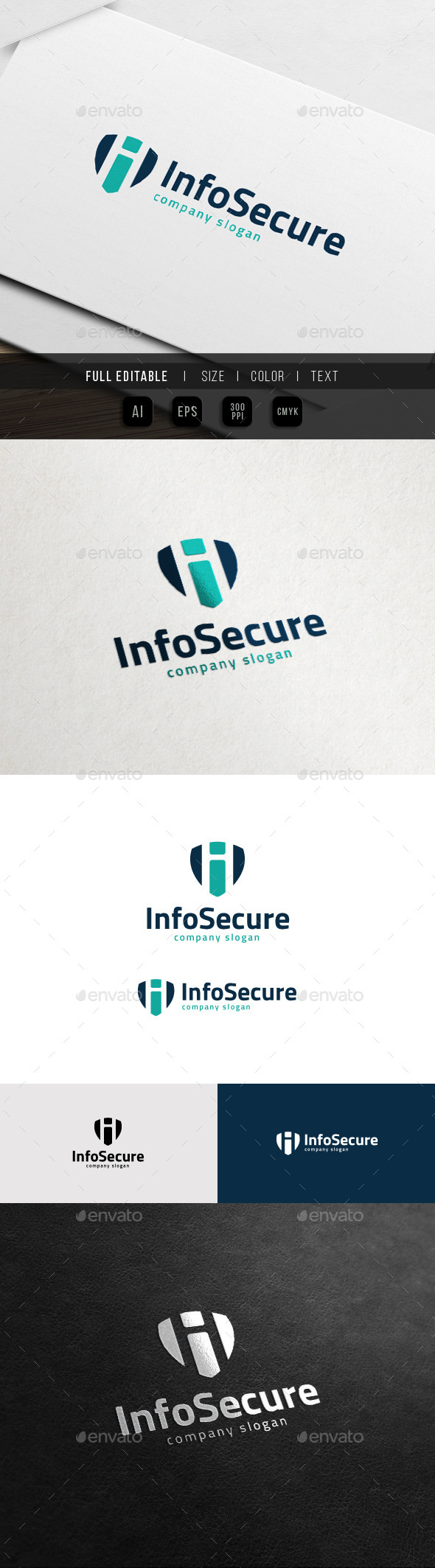 GraphicRiver Info Secure International Shield i Logo 11539027 GraphicRiver Info Secure International Shield i Logo 11539027