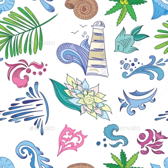 GraphicRiver Travel Sea Colorful Pattern 11539172 GraphicRiver Travel Sea Colorful Pattern 11539172