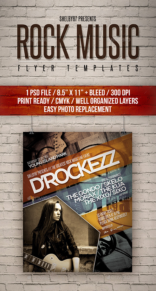 GraphicRiver Rock Music Flyer Templates 11539969 GraphicRiver Rock Music Flyer Templates 11539969