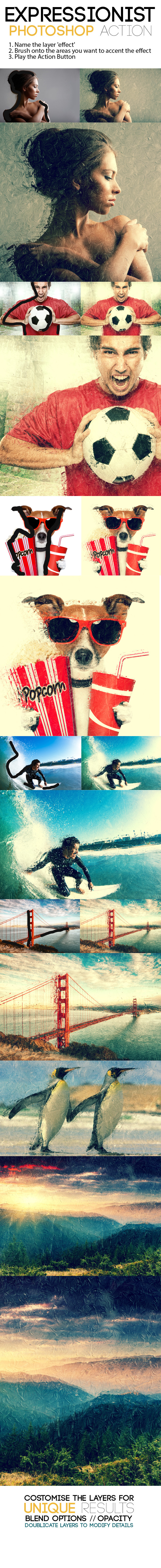 GraphicRiver Expressionist Photoshop Action 11540068 GraphicRiver Expressionist Photoshop Action 11540068