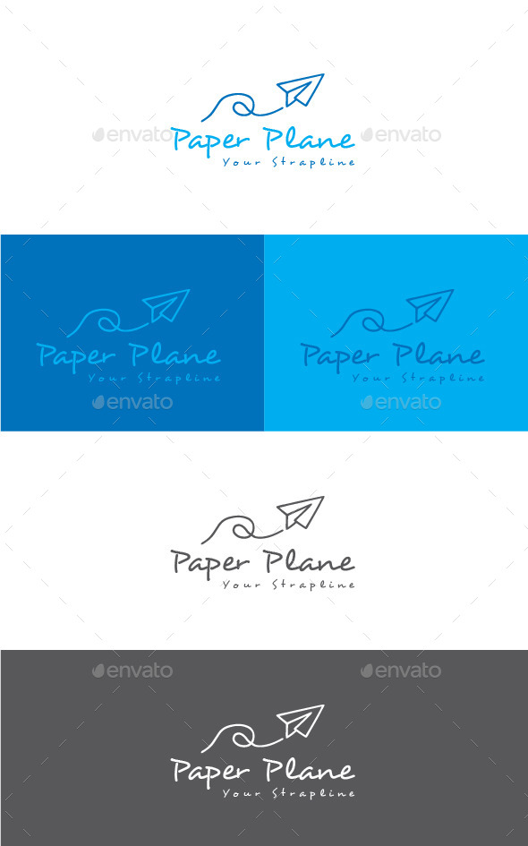 GraphicRiver Paper Plane Logo 11541267 GraphicRiver Paper Plane Logo 11541267