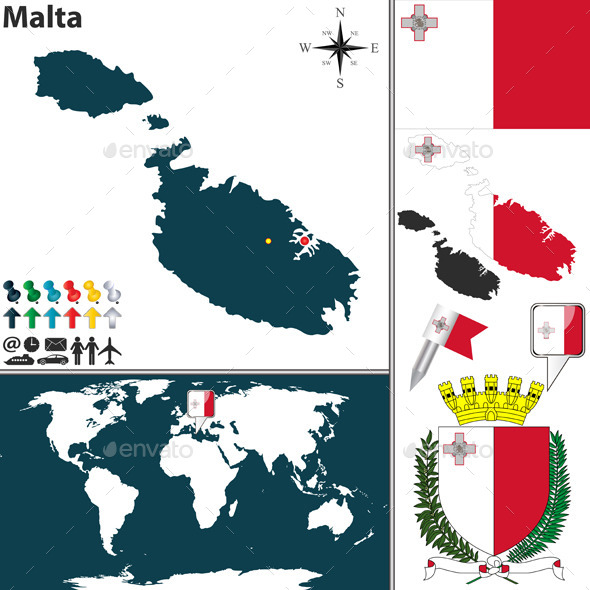 GraphicRiver Map of Malta 11544281 GraphicRiver Map of Malta 11544281