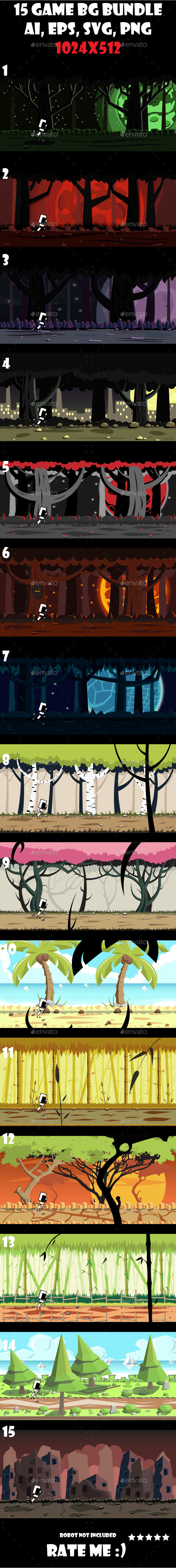 GraphicRiver 15 game background bundle 11545768 GraphicRiver 15 game background bundle 11545768
