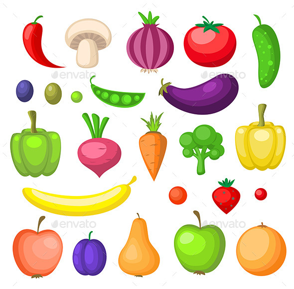 GraphicRiver Fruits and Vegetables Icons 11546502 GraphicRiver Fruits and Vegetables Icons 11546502