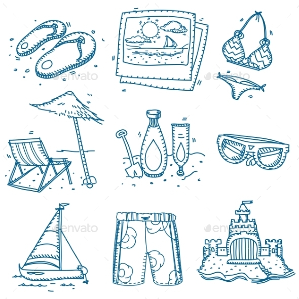 GraphicRiver Hand Drawn Doodle Sketch Travel Summer Icons 11546832 GraphicRiver Hand Drawn Doodle Sketch Travel Summer Icons 11546832