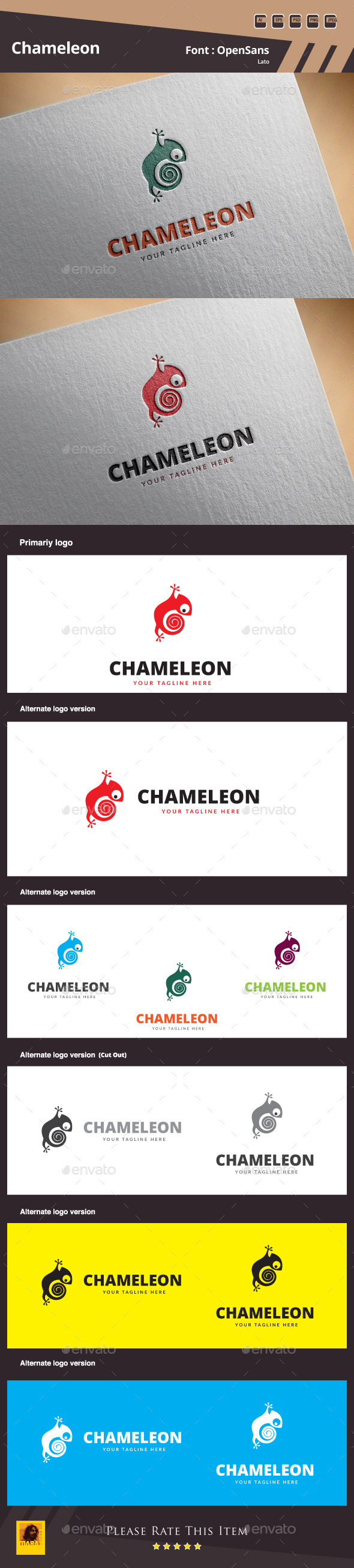 GraphicRiver Chameleon Logo Template 11547489 GraphicRiver Chameleon Logo Template 11547489