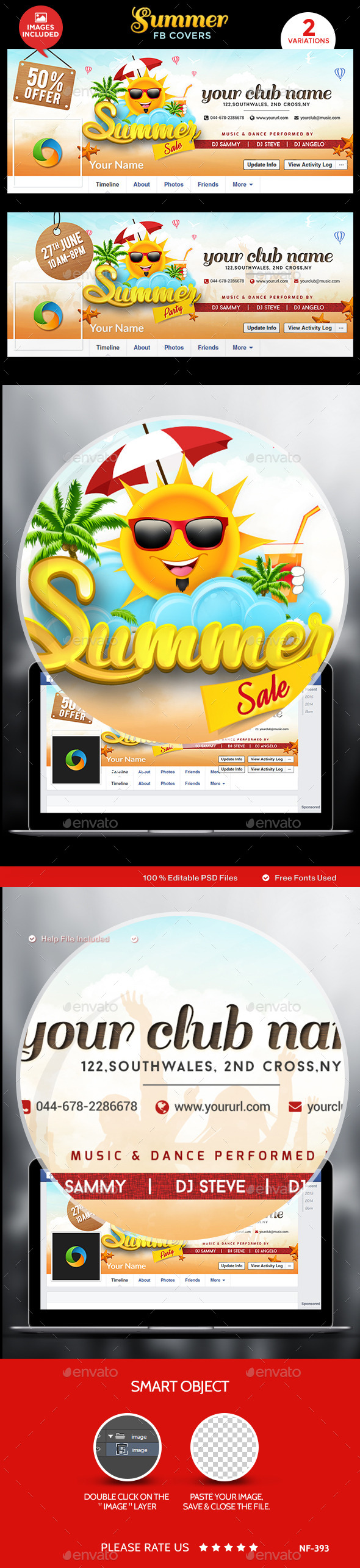 GraphicRiver Summer Party Facebook Cover 11548228 GraphicRiver Summer Party Facebook Cover 11548228