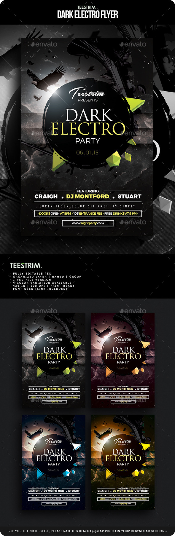 GraphicRiver Dark Electro Flyer Template 11548615 GraphicRiver Dark Electro Flyer Template 11548615