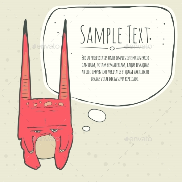 GraphicRiver Vector Illustration Of Little Pink Monster 11548793 GraphicRiver Vector Illustration Of Little Pink Monster 11548793