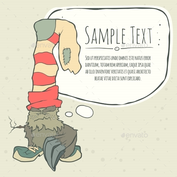 GraphicRiver Vector Illustration Monster With a Sock 11548796 GraphicRiver Vector Illustration Monster With a Sock 11548796