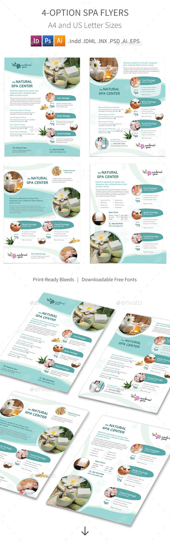GraphicRiver Spa Flyers 4 Options 11549048 GraphicRiver Spa Flyers 4 Options 11549048