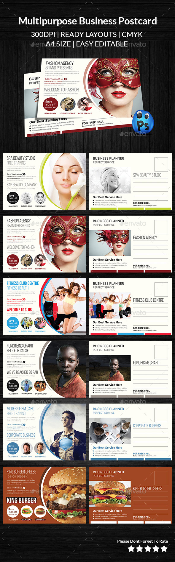 GraphicRiver Multipurpose Business Postcard 11549760 GraphicRiver Multipurpose Business Postcard 11549760