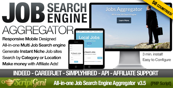 Instant Job Search Engine Aggregator - CodeCanyon Item for Sale