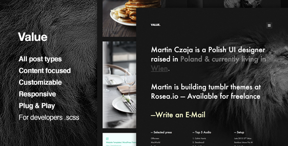 ThemeForest Value Content Focus Portfolio Tumblr Theme 11492102 ThemeForest Value Content Focus Portfolio Tumblr Theme 11492102