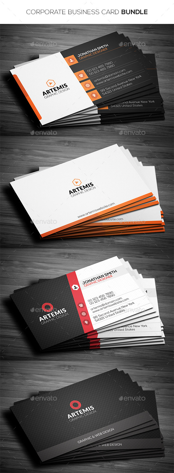 GraphicRiver 2 in 1 Corporate Business Card Bundle 11451662 GraphicRiver 2 in 1 Corporate Business Card Bundle 11451662