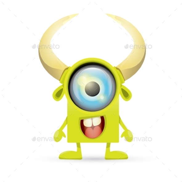 GraphicRiver Green Cartoon Monster 11551923 GraphicRiver Green Cartoon Monster 11551923