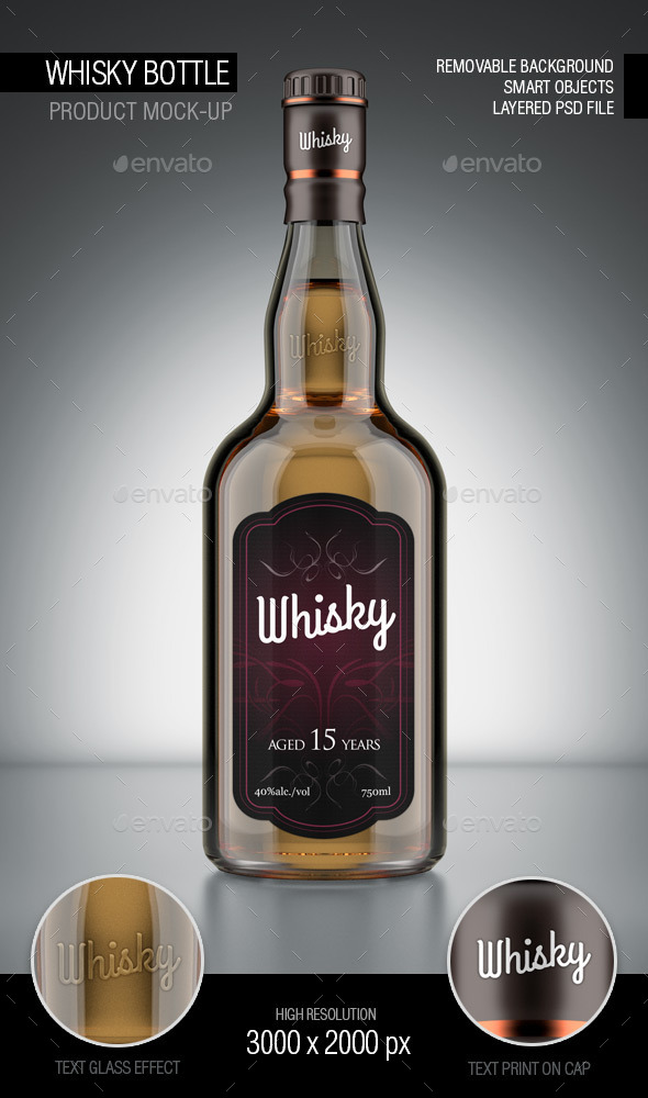 Whisky Bottle Mockup