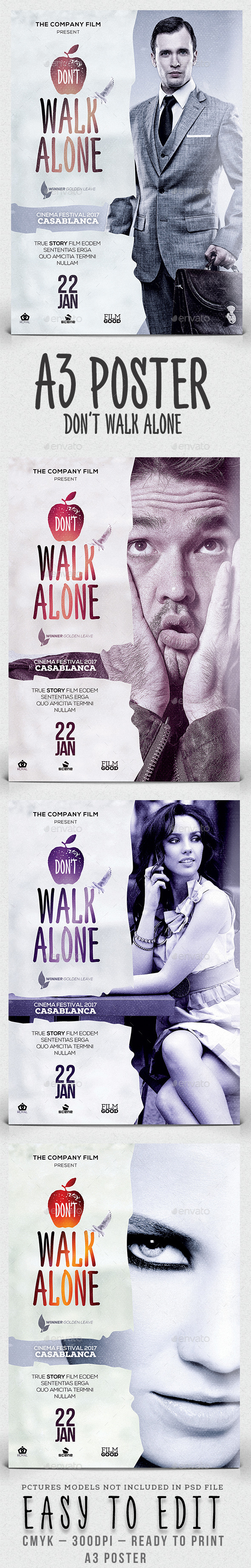 GraphicRiver A3 Don't Walk Alone Poster Film Template 11553757 GraphicRiver A3 Don't Walk Alone Poster Film Template 11553757