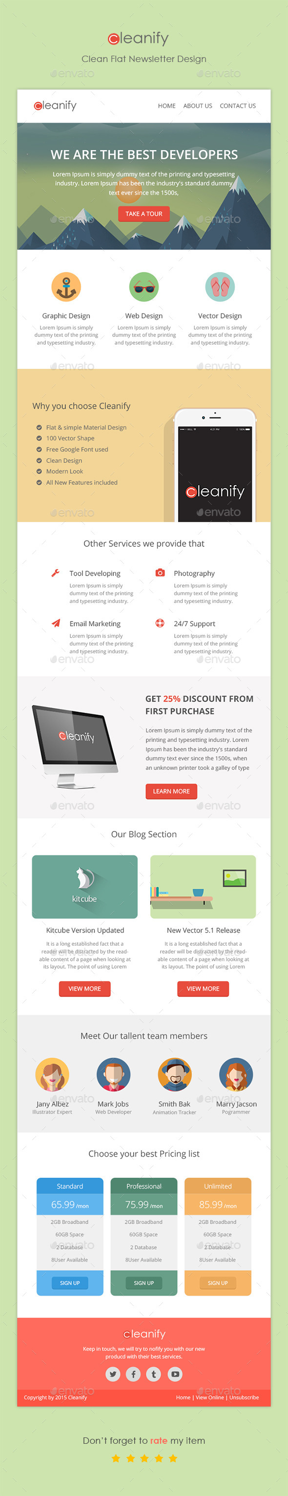GraphicRiver Cleanify Flat Newsletter 11549672 GraphicRiver Cleanify Flat Newsletter 11549672