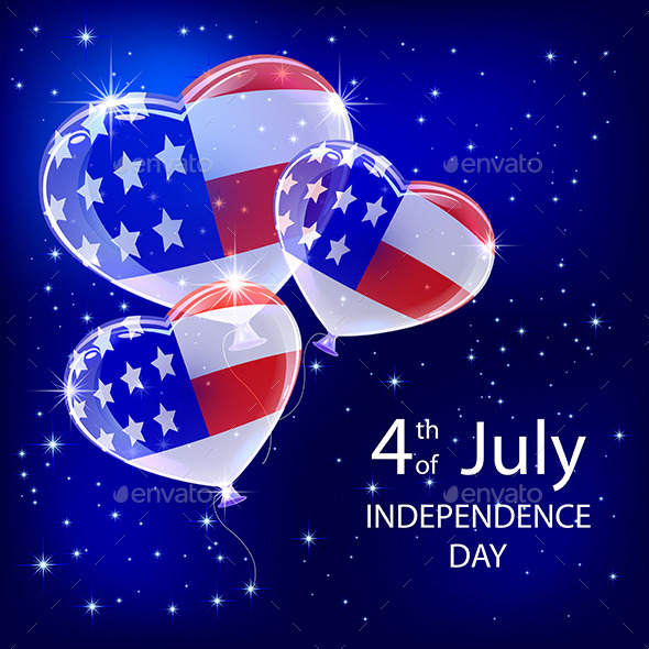 GraphicRiver Independence Day Balloons and Stars 11554436 GraphicRiver Independence Day Balloons and Stars 11554436