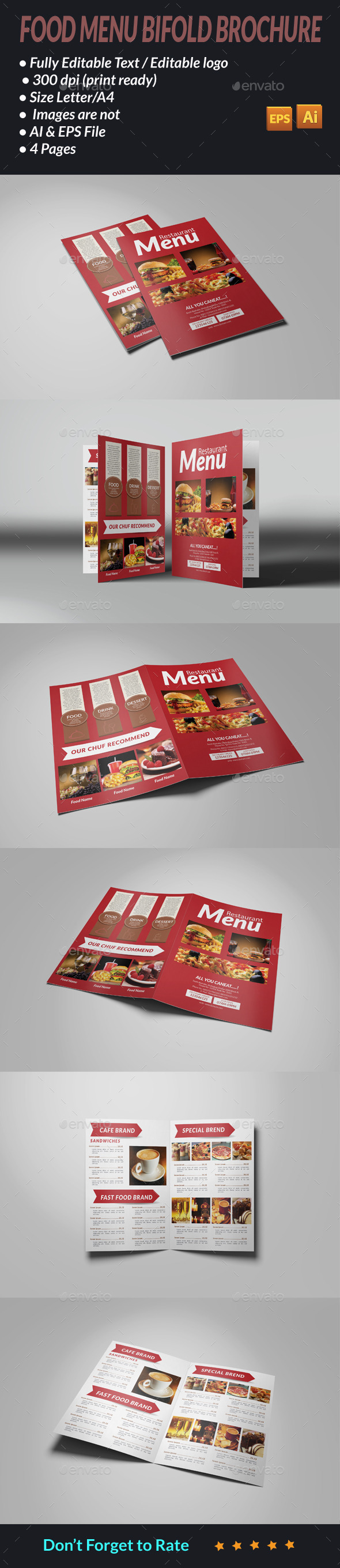 GraphicRiver Food Menu Bi fold Brochure 11554743 GraphicRiver Food Menu Bi fold Brochure 11554743