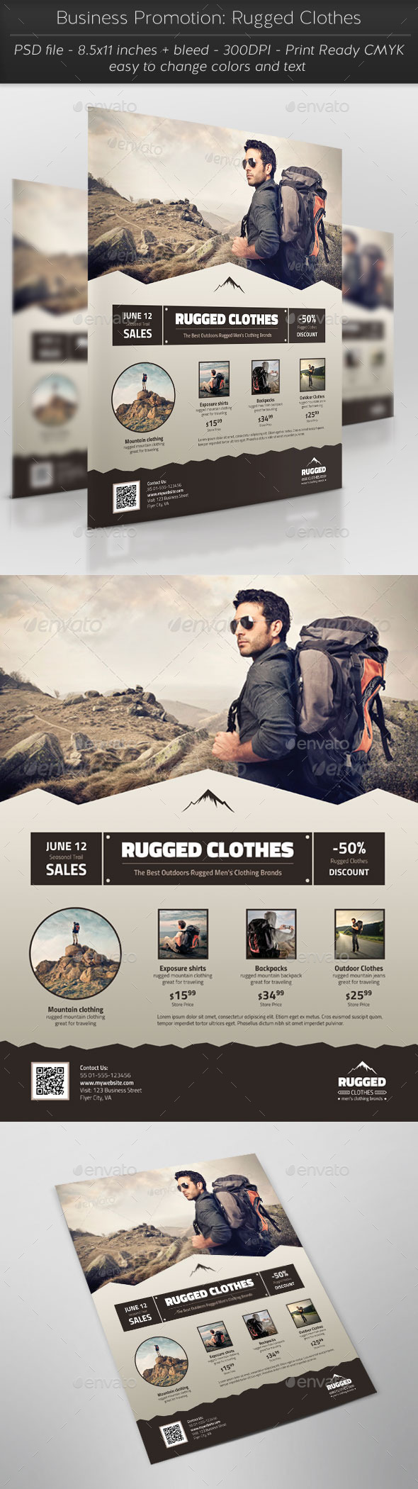 GraphicRiver Business Promotion Rugged Clothes 11554860 GraphicRiver Business Promotion Rugged Clothes 11554860