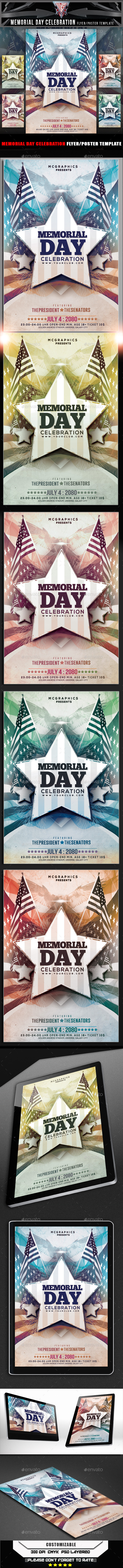 GraphicRiver Memorial Day Celebration Flyer Template 11554894 GraphicRiver Memorial Day Celebration Flyer Template 11554894