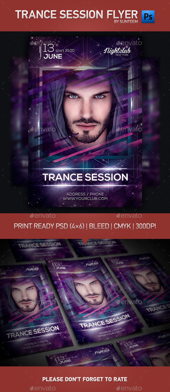 GraphicRiver Trance Session Party Flyer Template 11554897 GraphicRiver Trance Session Party Flyer Template 11554897