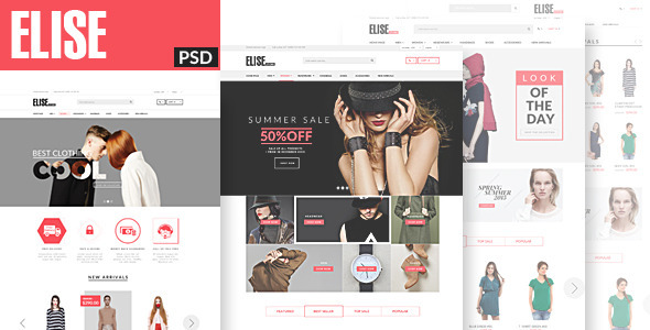 Elise - Fashion PSD Template