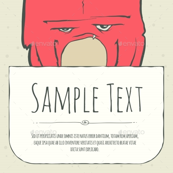 GraphicRiver Cute Doodle Cartoon Monster Greeteng Or Invitation 11556344 GraphicRiver Cute Doodle Cartoon Monster Greeteng Or Invitation 11556344