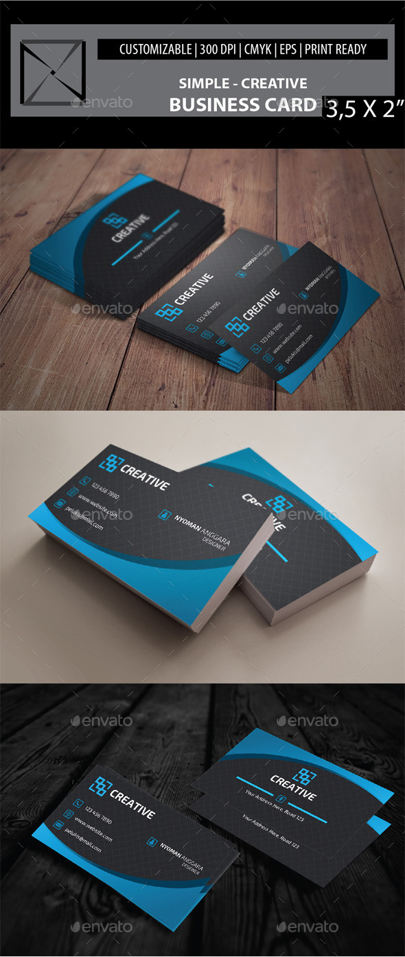 GraphicRiver Simple Creative Business Card 11556380 GraphicRiver Simple Creative Business Card 11556380
